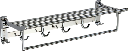 Полка для полотенец в ванную Savol S-008099 хром, откидная, подвесной