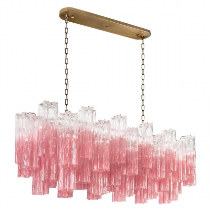 Подвесная люстра Loft IT Murano 10580/1000R Clear pink в стиле арт-деко, цвет розовый