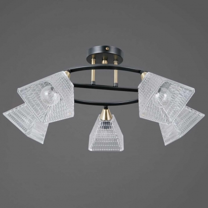 Люстра Illumico IL0850-5CSQ-25BKAB ELITE цвет прозрачный, мощность 200 Вт