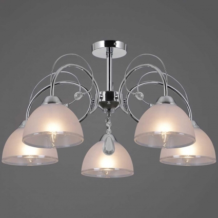 Люстра Illumico IL0495-5CSQ-25CH ELITE цвет белый, мощность 200 Вт