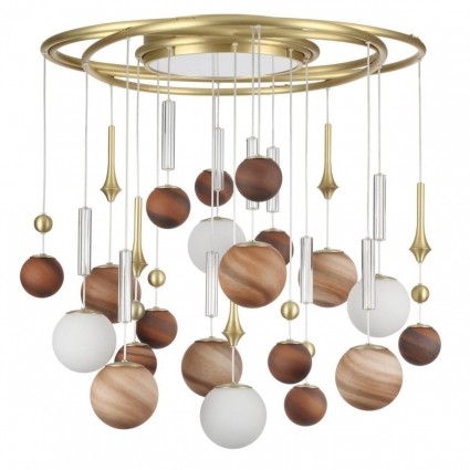 Потолочная люстра Odeon Light Callisto Modern 5457/21C в стиле модерн, цвет коричневый