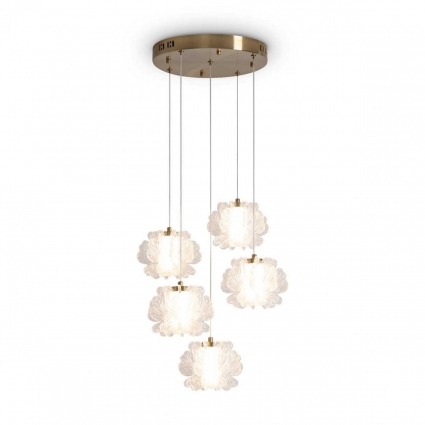 Подвесной светильник Freya Modern Flower FR5579PL-L40BS цвет латунь, мощность 33 Вт