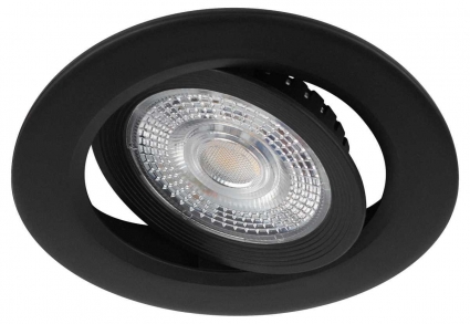 Светильник светодиодный встраиваемый ЭРА KL LED 25A-5 3K BK SET 10 5Вт 3000К круглый поворотный черный набор 10 шт Б0070935 цвет черный