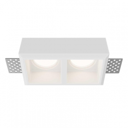 Встраиваемый светильник Maytoni Technical Downlight Gyps Modern DL131-GU10-02-W цвет белый, мощность 20 Вт