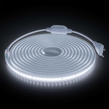 Комплект светодиодной влагозащищенной ленты Apeyron 10W/m 120LED/m 2835SMD холодный белый 5M 10-142 цвет белый, мощность 50 Вт