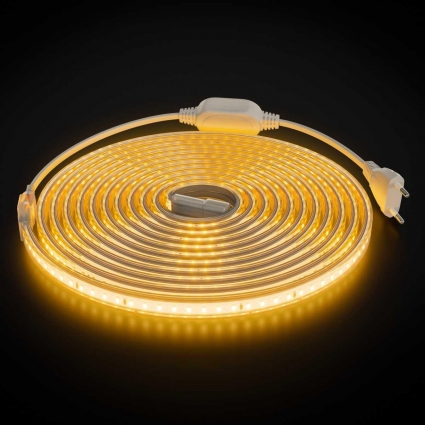 Комплект светодиодной влагозащищенной ленты OGM 6W/m 120LED/m 2835SMD теплый белый 5M SL-65 цвет белый, мощность 30 Вт