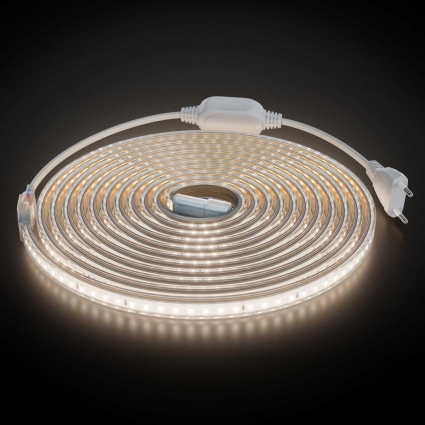 Комплект светодиодной влагозащищенной ленты OGM 6W/m 120LED/m 2835SMD белый 5M SL-66 цвет белый, мощность 30 Вт