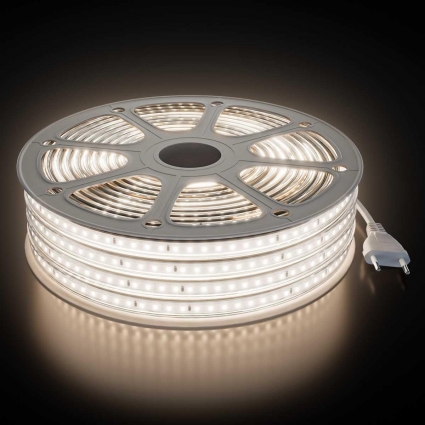 Комплект светодиодной влагозащищенной ленты OGM 6W/m 120LED/m 2835SMD белый 15M SL-69 цвет белый, мощность 90 Вт