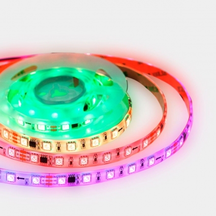 Комплект адресной светодиодной ленты Apeyron 14,4W/m 60LED/m 5050SMD RGB 2M 10-95, цвет белый, мощность 28.8 Вт