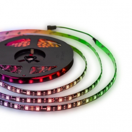 Комплект адресной светодиодной ленты Apeyron 14,4W/m 60LED/m 5050SMD RGB 5M 10-98, цвет черный, мощность 72 Вт