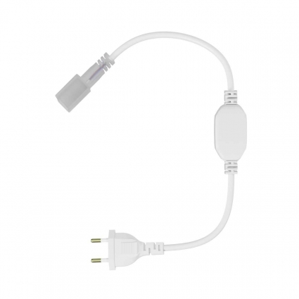 Коннектор питания с сетевой вилкой для гибкого неона 220В 25х13 мм Maytoni Led Strip 201236, цвет белый