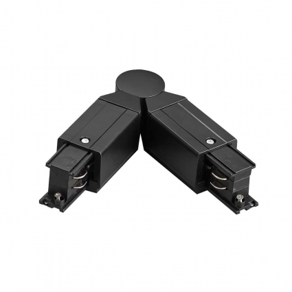 Соединение с меняющимся углом к треку 5040xx-(F)/(R) Lightstar Quattro 504157-FRPI, в стиле Хай-тек, цвет черный