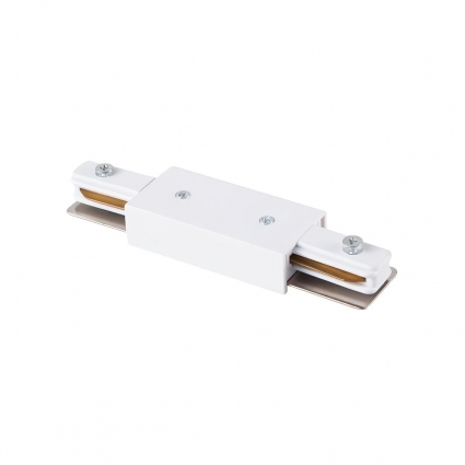 Питание центральное короткое (143mm) для трека 50202X(-T), 50203X(-T) Lightstar Barra 502186-1, в стиле Хай-тек, цвет белый
