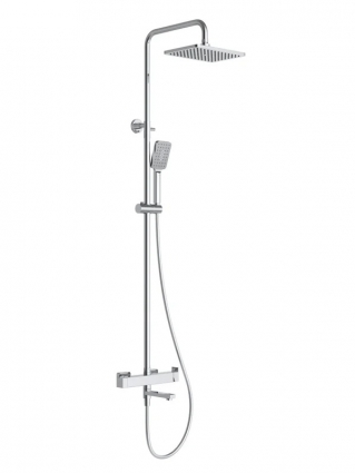 Cezares SLIDER-CVD-01 Душевая стойка со смесителем и изливом, хром, 2 режима