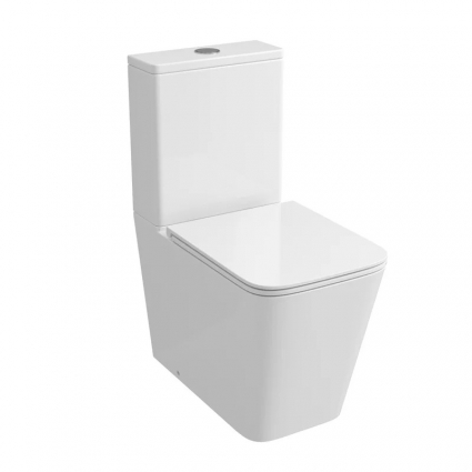 Унитаз-компакт напольный Grossman GR-4418SQ с микролифтом, белый глянец, 36.5x61 см