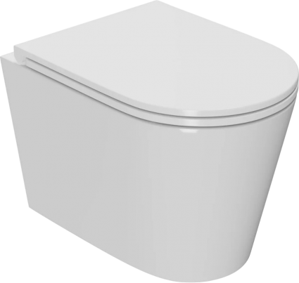Унитаз подвесной Bauedge Bau Nimb Hurricane-2 белый, 35.5x51.5 см