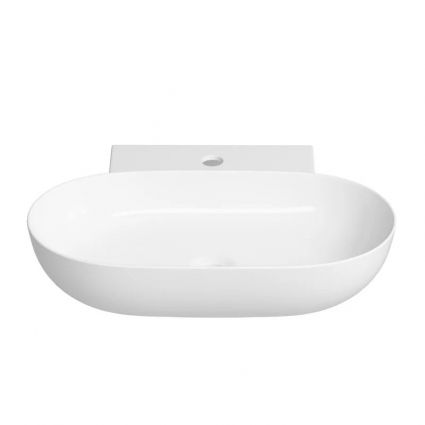 Накладная или подвесная раковина для ванной Lavinia Boho Bathroom Sink 33311099: умывальник из фарфора 56 см, цвет глянцевый белый