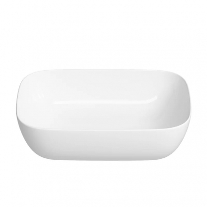 Накладная раковина для ванной комнаты Lavinia Boho Bathroom Sink 33311101: умывальник из фарфора 46 см, прямоугольный, цвет глянцевый белый