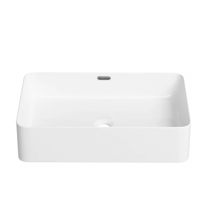 Накладная раковина для ванной комнаты Lavinia Boho Bathroom Sink 33311104: умывальник из фарфора 60 см, прямоугольный, цвет глянцевый белый