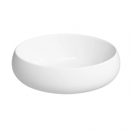 Накладная раковина для ванной комнаты Lavinia Boho Bathroom Sink 33311089: умывальник из фарфора 48 см, овальный, цвет глянцевый белый