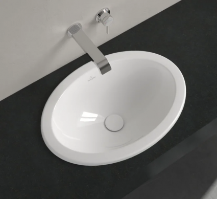 Villeroy & Boch Раковина, Villeroy&Boch, шгв 570*410*205, отверстия для смесителя-отсутствуют, CeramicPlus, цвет-альпийский белый