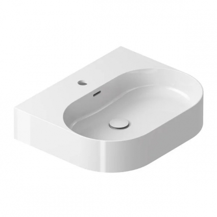 Накладная раковина Ravak Ceramic Slim Wall O 55 глянцевая белая, прямоугольная, с 1 отверстием под смеситель
