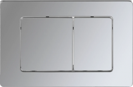 Кнопка смыва для унитаза Bauedge Light E00105 нержавеющая сталь, цвет хром, антивандальная, механическая