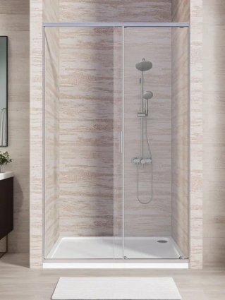 Душевая дверь в нишу Good Door Lite WTW-110-C-CH 110х190 см, профиль глянцевый хром, стекло прозрачное, раздвижная
