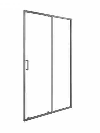 Душевая дверь в нишу Good Door Lite WTW-130-C-GM 130х190 см, профиль оружейная сталь, стекло прозрачное, раздвижная