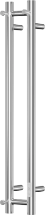Полотенцесушитель электрический Bauedge Stella R 80x10 см, скрытое подключение, нержавеющая сталь полированная, I-образный в современном стиле