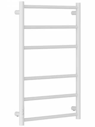 Полотенцесушитель электрический Стилье Формат 27 30529-8050 80x55 см, подключение слева, скрытое подключение слева, матовый белый, лесенка в современном стиле