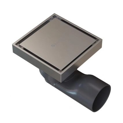 Душевой трап точечный Knotlor SDSS100BS, матовая сталь