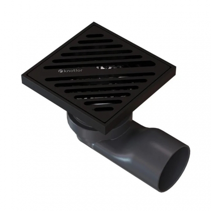 Душевой трап точечный Knotlor SDSL100BL, матовый черный