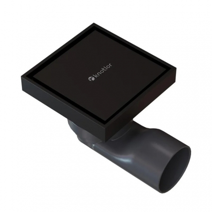 Душевой трап точечный Knotlor SDSS100BL, матовый черный