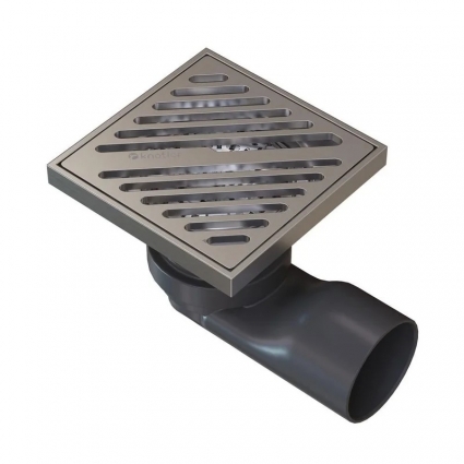Душевой трап точечный Knotlor SDSL100BS, матовая сталь