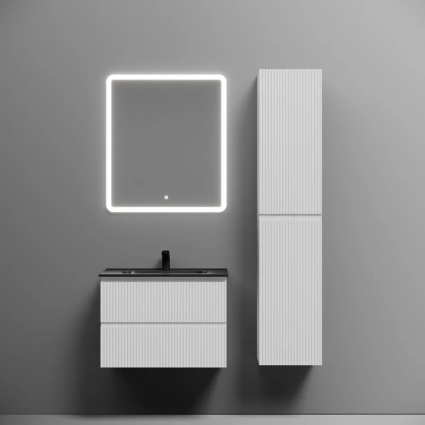 Мебель для ванной комнаты Sancos Сноб Р (Snob R) 70 белая (bianco), раковина CN7007MB, подвесная, с ящиками