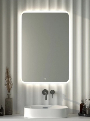 Зеркало Defesto DF 3809S 70x100 с матированием и LED-подсветкой, 32W, сенсорный выключатель, нейтральный белый свет