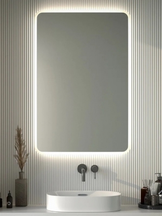 Зеркало Defesto DF 3810 80x120 с матированием и LED-подсветкой, 38W, без выключателя, нейтральный белый свет