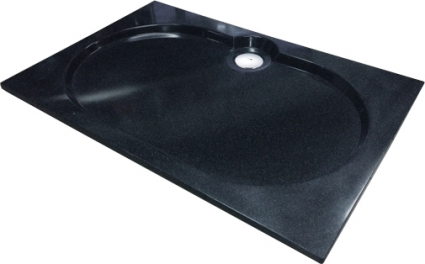 Поддон для душа GuteWetter Deluxe 120x80x2 Q черный прямоугольный, низкий