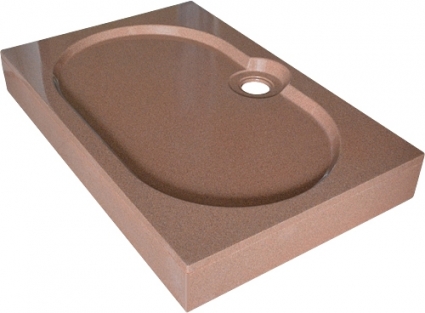 Поддон для душа GuteWetter Deluxe 120x80x16 Q терракот прямоугольный, средний