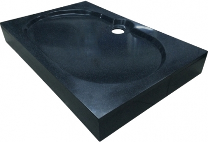 Поддон для душа GuteWetter Deluxe 120x80x16 Q черный прямоугольный, средний