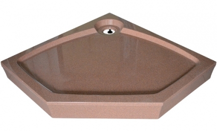 Поддон для душа GuteWetter Deluxe 90x90x16 P терракот пятиугольный, средний