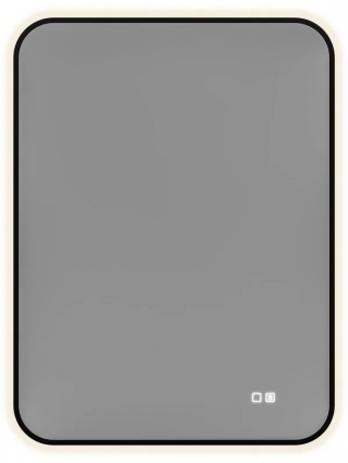 Зеркало Aquanet Контур 600х800 LED TX антипар, черный 367661