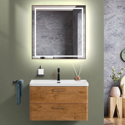 Мебель для ванной комнаты BelBagno 80 rovere nature подвесная, матовая