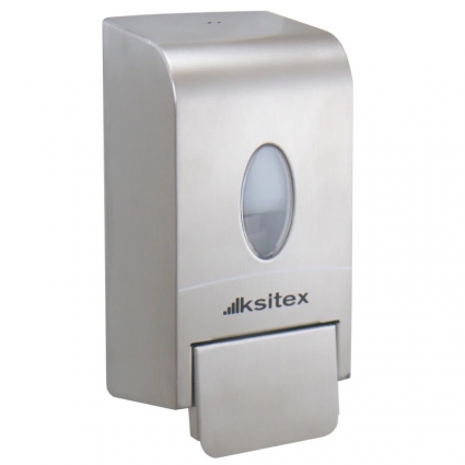 Ksitex SD-7966-500M (дозатор жидкого мыла.метал,мех-ий,0,5литр), хром, 9.2x10x21.8 см