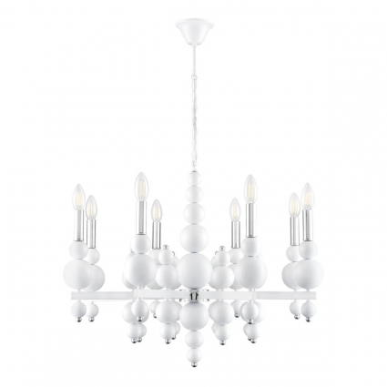 Подвесная люстра Lumion Nana Moderni 8260/8 в классическом стиле, цвет белый