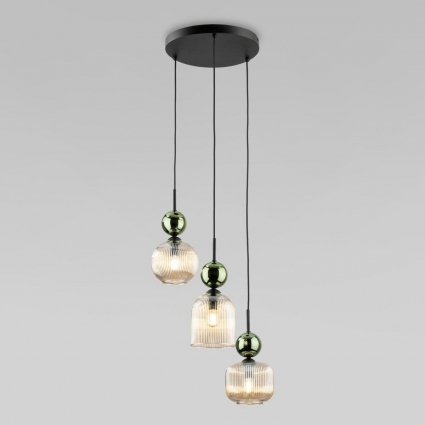 Подвесной светильник TK Lighting 11148 Sophia Green Cognac a071834 в стиле арт-деко, цвет бежевый