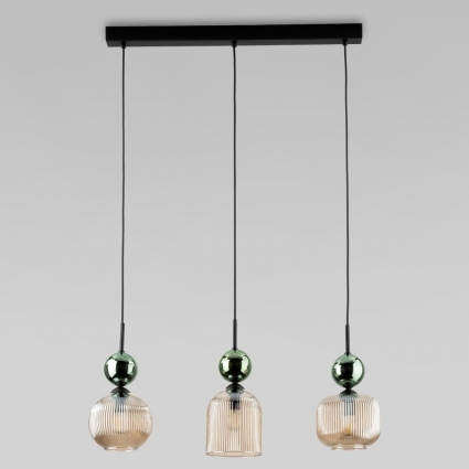 Подвесной светильник TK Lighting 11147 Sophia Green Cognac a071833 в стиле арт-деко, цвет бежевый