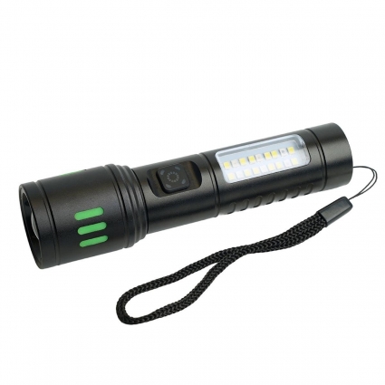 Фонарь ручной Feron TH2411 с аккумулятором TYPE-C ZOOM 51619, цвет черный, мощность 10 Вт