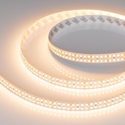 Светодиодная лента Arlight 24W/m 320LED/m 2835SMD теплый белый 5M RT-A320-15mm 24V Warm2700 032605(2) цвет белый